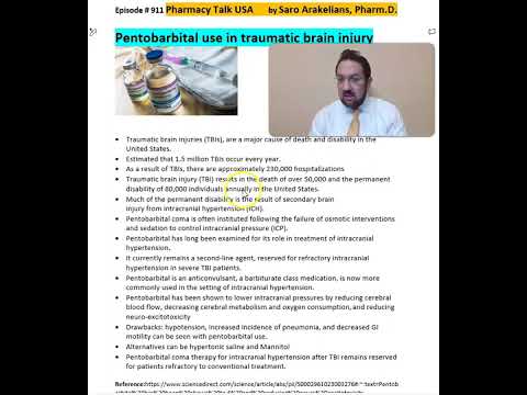 Pentobarbital use in traumatic brain injury (TBI)