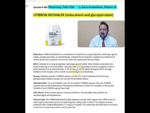 UTIBRON NEOHALER (indacaterol and glycopyrrolate)
